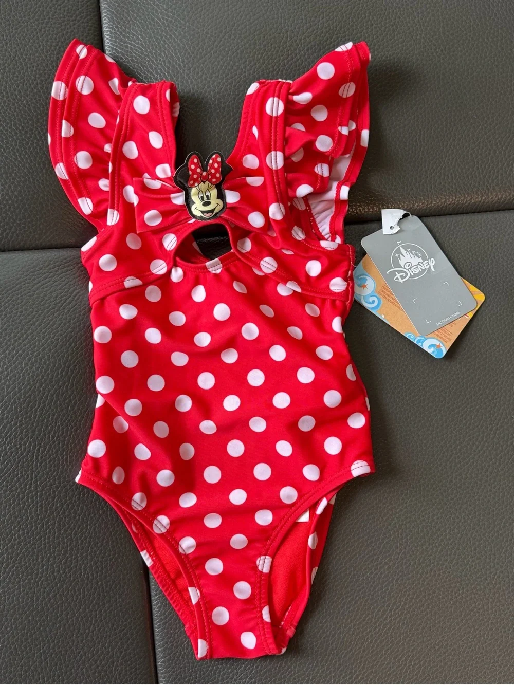 NWT Disney Parks Red & White Polka Dot Minnie One-Piece Swimsuit